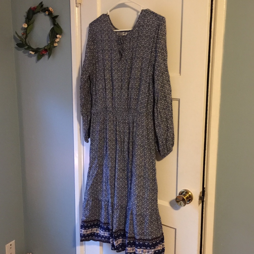 Midi length and sleeve boho dress